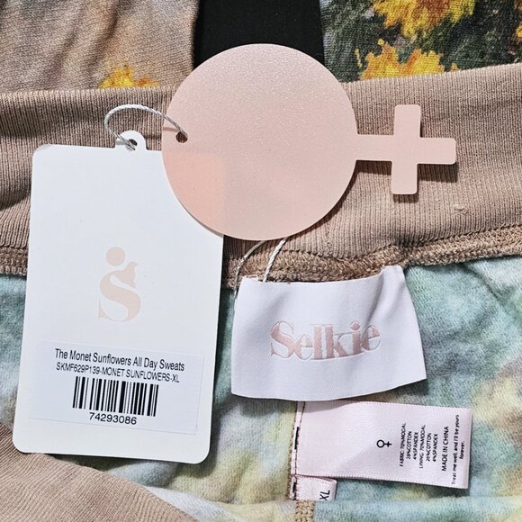 Selkie Monet Sunflowers Bellbottom Sweats XL NWT - Picture 3 of 5